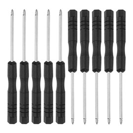 TOP-VIGOR 10pcs Mini Tri-Point Screwdriver 0.6mm Y-Type Head 80mm Length, Small Precision Screwdrivers with Non-Slip Handle for Electronics, Glasses, Watch, Computer and Small Appliance Repair