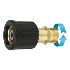 Swivel Joint for Kärcher Kränzle Pressure Washers up to 250 Bar 360° Rotation M22 x 1.5 Internal Thread x M22 x 1.5 AG Swivel Coupling High Pressure Hose Replacement for Kärcher 4.401-091.0