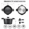 8.5qt Pasta Pot with Strainer Lid, Cast Aluminum Stockpot Multipot,