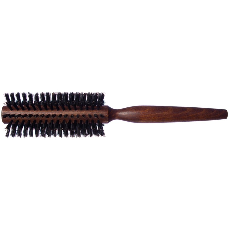 L'Artisan Brossier - Round Hairbrush Natural Bristle in Beech Wood