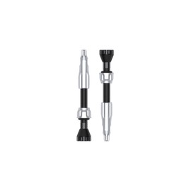 Lezyne TLR Bicycle Tubeless Valve Stem, Road, Gravel, Mountain Bike, Presta, Valve Core Remover, 44mm, Silver