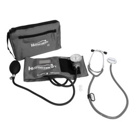Homecare Kit de Baumanómetro con Estetoscopio Profesional Simplex Gris 100 Preciso con Estuche Portátil Maquinaria Japonesa                           