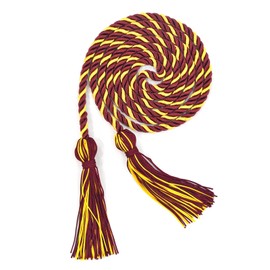 Graduation Honor Cords 68“ for College Graduation Students (Maroon-Gold)