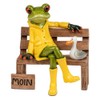 formano Frog on Bench with Moin Greetings and Seagull Made