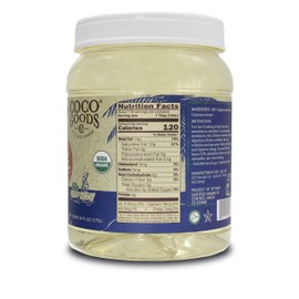 CocoGoodsCo Vietnam Single-Origin Organic Refined Coconut Oil (60 fl. oz, 6 pack) - Gluten-free, Non-GMO, No Cholesterol - Great for Cooking and Baking with No Coconut Flavor and Scent