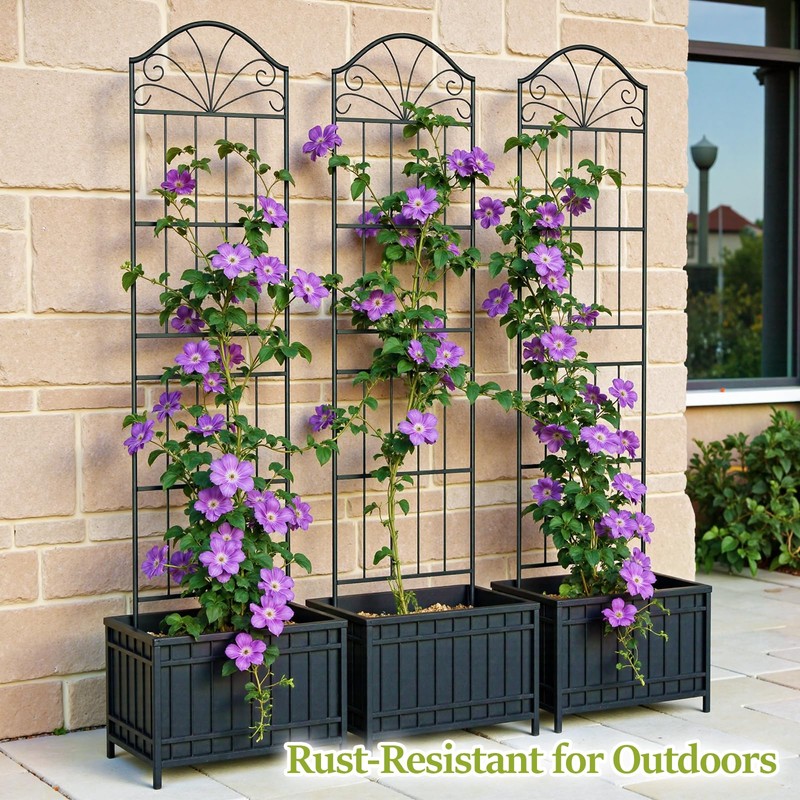 Metal Trellis for Climbing Plants Outdoor, 70 * 19.7 Inch