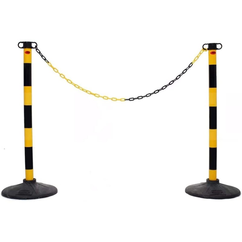 MACHSWON 2m Plastic Chains Barrier Safety Post Cone Isolation Fence