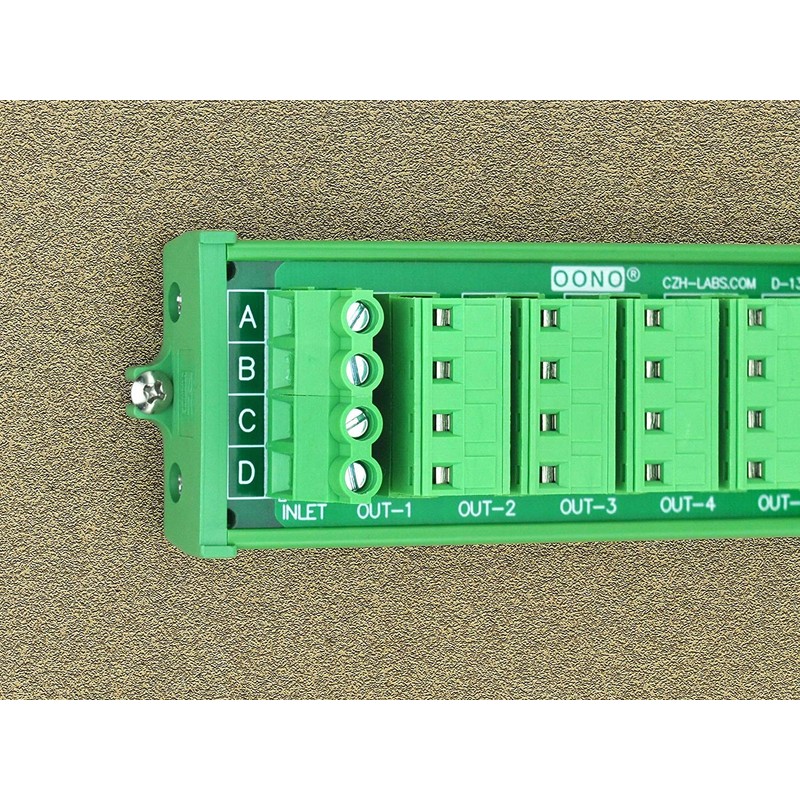 Screw Mount 30A/300V 8x4 Position Pluggable Terminal Block Distribution Module
