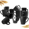 Teivio 12 Pack Wheat Straw Cups with Handle,Plastic 13.5 oz