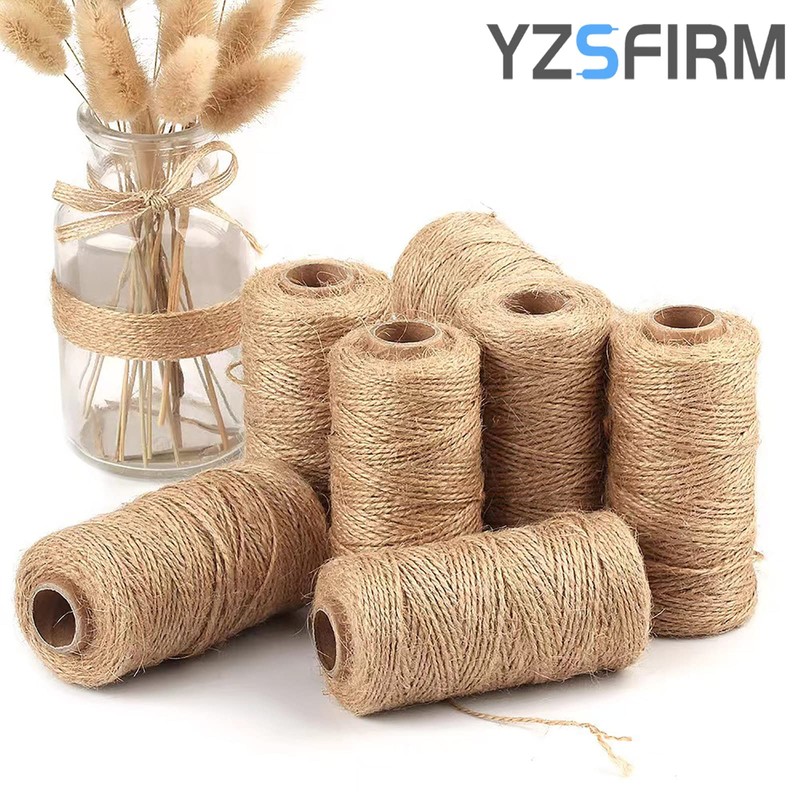 YZSFIRM 1.5mm 656ft Natural Jute Garden Rope - 2 Roll