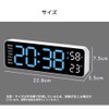 zmart Large Digital Wall Clock Temperature Humidity Week Display Brightness