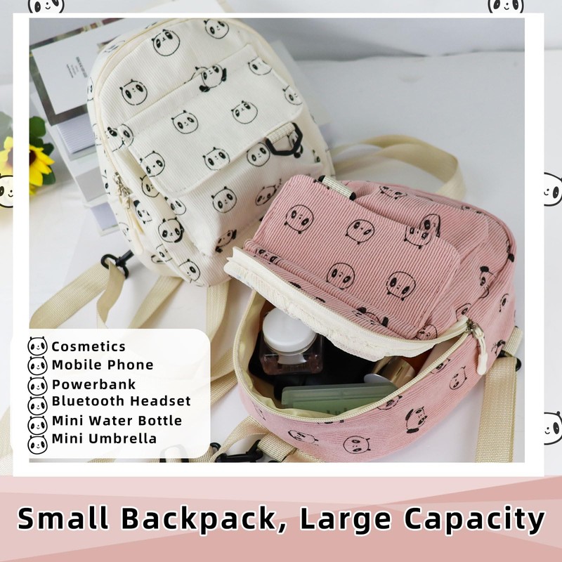 WisePoint Small Backpack Purse, Corduroy Ladies Backpack Small Backpack for