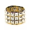 "Handmade" Plaid Yellow Studded Punk Cyber Goth Rockabilly Wrist Cuff
