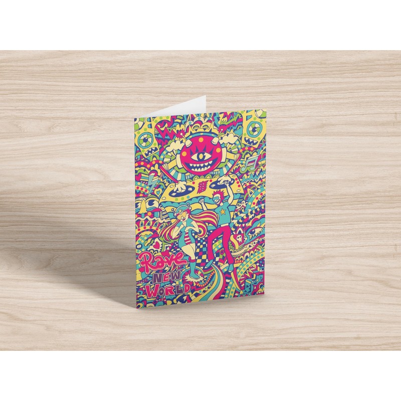 Rave Greeting Card/Birthday Card/Blank Card