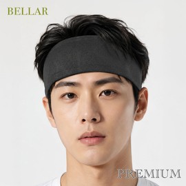 벨라르 프리미엄 스포츠 쿨 헤어밴드 땀흘림방지 Bellare Premium Sports Cool Hairband Sweat Prevention, 애쉬 그레이 × FREE × 2개
