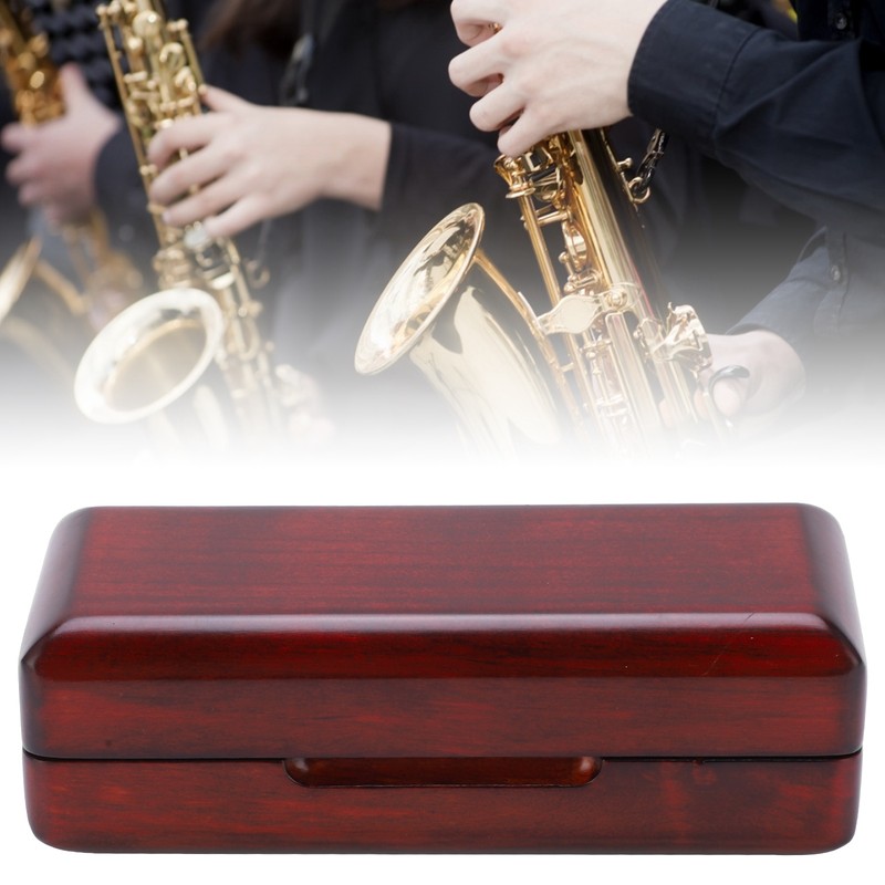 Solid Wood Mouthpiece Case Box Portable Storage for Sax Musical