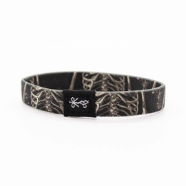 The Longhairs Skeleton & Skull Hair Ties, No-Damage Elastic, Double-Stitched