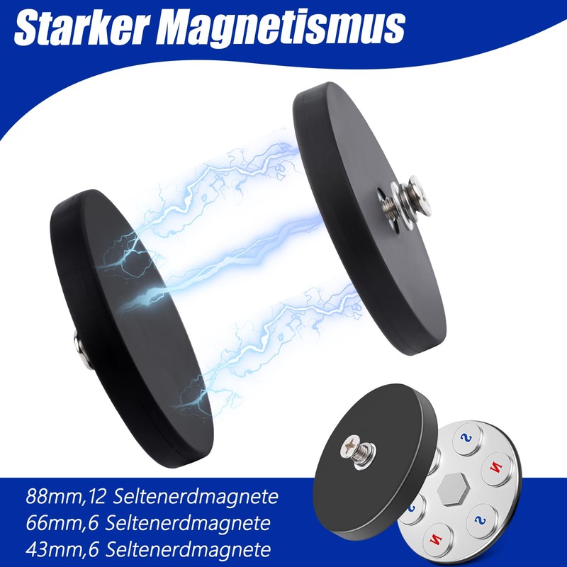 Keukenket Pack of 10 M4 Thread Magnets 43 mm 15