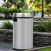 WELYFE 17 Gallon Open Top Trash Can, Round Stainless Steel