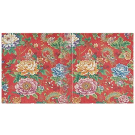 Kigai Peony Dragon 3 Ring Binder 1.5 inch D Ring Binders Clear View Binder Holds 200 Sheets Letter Size Paper for Office Supplies, 1 Pack