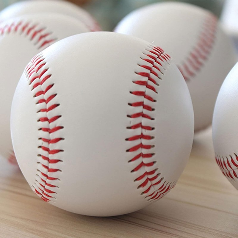 ZYYRSS Practice Baseballs, Blank Baseball, Standard 9” Adult Youth Leather