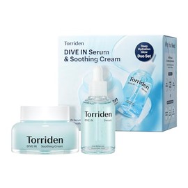 Torriden DIVE IN Serum 1.69 fl.oz. + Soothing Cream (Jar) 3.38 fl.oz. | Hyaluronic Acid Care Set | Deep Hydrating Skin Care to Get Glass Skin