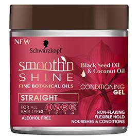 Smooth N Shine Straight Gel Conditioning 6 Ounce Jar (177ml) (2 Pack)