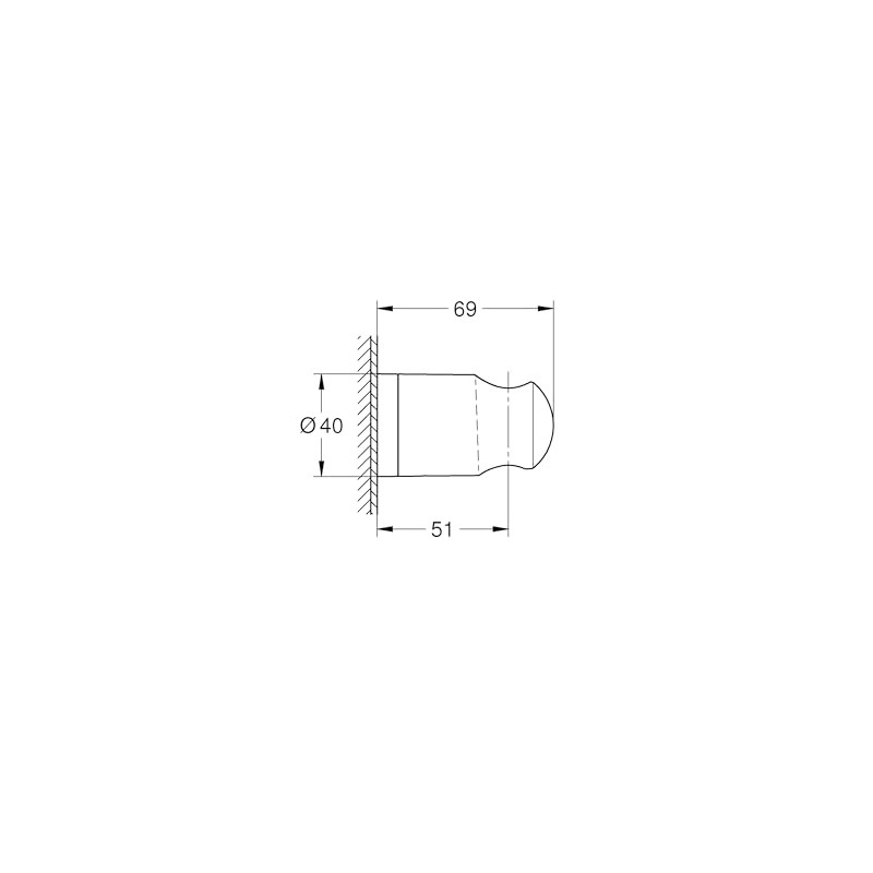 Grohe Vitalio 27958001 Hand Shower Holder Standard Size (Not Adjustable,