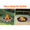 TUSGENK 39 Inch Fire Pit Ring for Outside, Large Smokeless