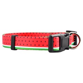 Native Pup Spring Dog Collars Cute Summer Designs for Girl and Boy (Watermelon, Large)
