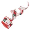 2pcs Christmas Decoration Ribbon Clear Vivid Pattern Durable Packaging Ribbon