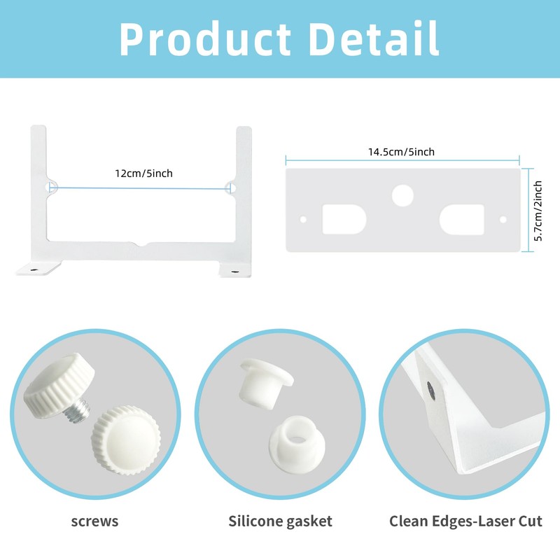 Double Socket Speaker Shelf, Outlet Shelf Wall Holder for Kitchen