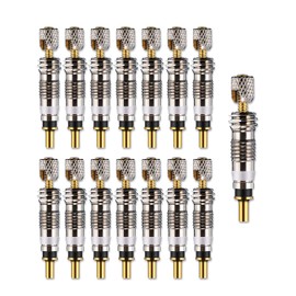REQAG Presta Valve Cores, 15 Pieces, Iron Copper, for Bicycle Repair