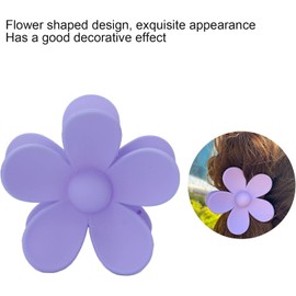 Light Purple Plastic Jaw Clip, Flower Hair Pins, Exquisite Flower Shape Hair Claw Clips Double Lock Tooth Hair Styling Accessories for Women Girls Headwear
