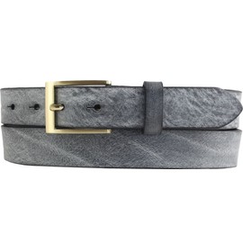 BELTINGER Men's Belt Made of Soft Full Cowhide Leather Vintage Look 3 cm Leather Belt for Men with Golden Belt Buckle 30 mm Narrow Belt Used Look, Black, Gold