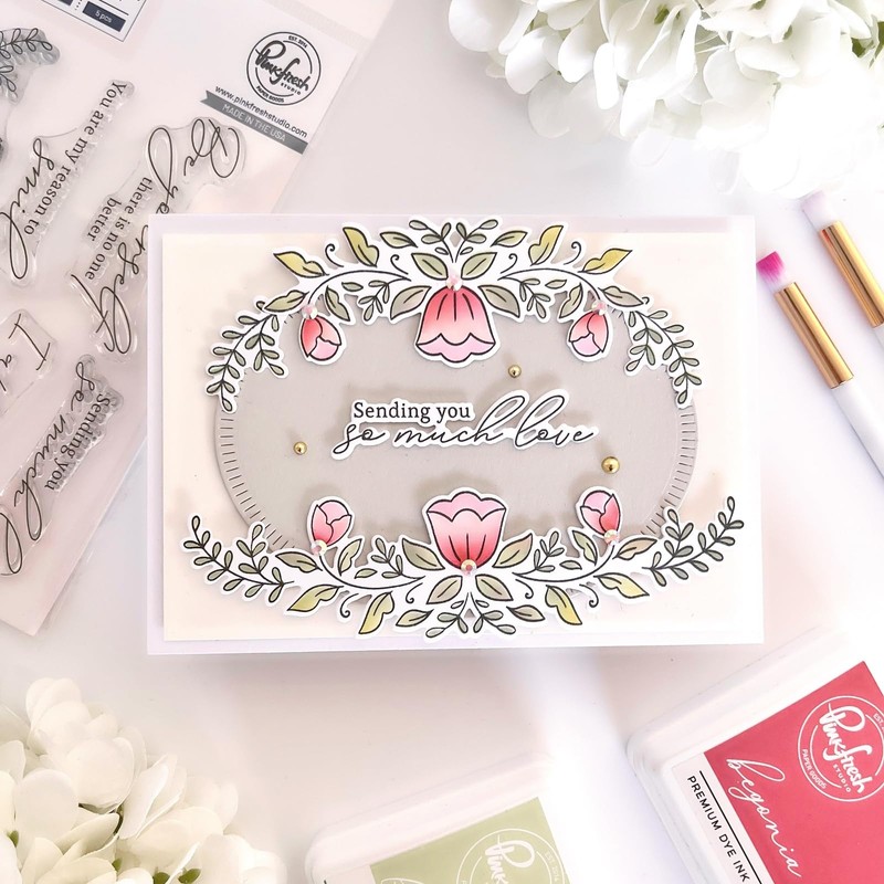 Pinkfresh Studio - Hot Foil Plates - Sending Love