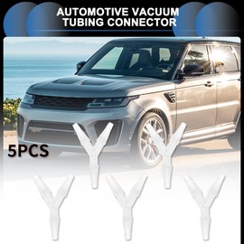 INFINAUTO Automotive Vacuum Tubing Connector, 5/32" Car Y Shaped 3 Way Vacuum Line Fittings Plastic Translucent, 5pcs