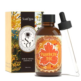 SoulOrigin Pumpkin Pie Essential Oil 120ml (4 Fl Oz), Cozy Fall Fragrance Oils for Aromatherapy Essential Oil Diffuser, Natural Autumn Scented Oils for Candle Making, Gifts for Women