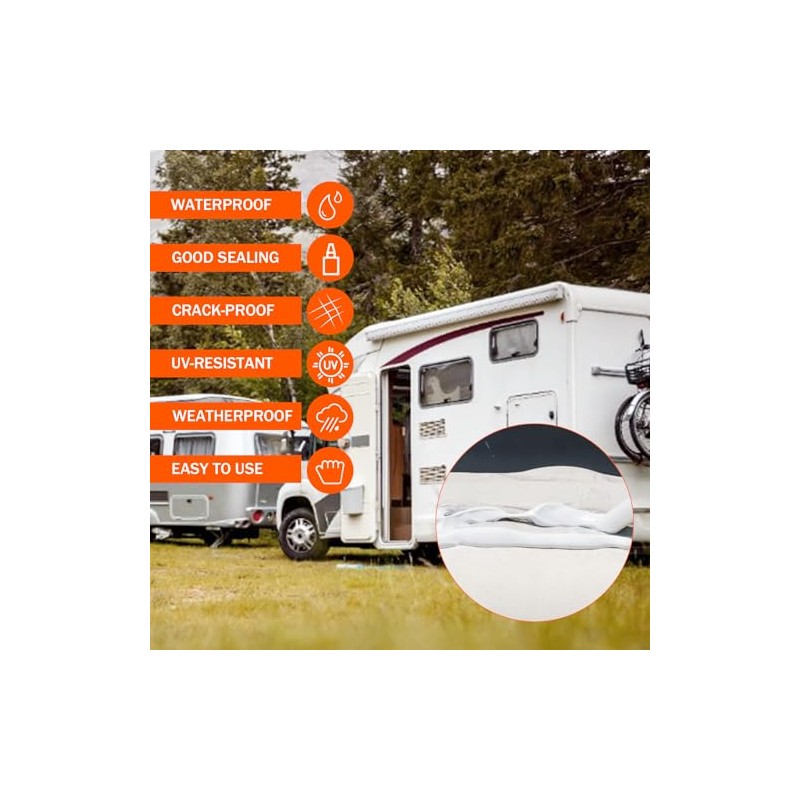 Self-Leveling RV Roof Sealant - 4 Pack Waterproof Silicone
