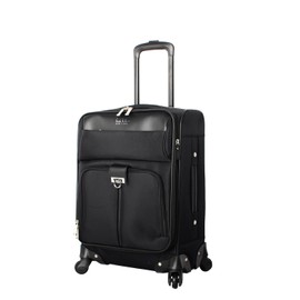 Nicole Miller Carry on Luggage Collection - Designer Lightweight Softside Expandable Suitcase- 20 Inch Carry On Bag with 4-Rolling Spinner Wheels