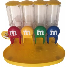 M&M's World Four Tube Yellow Candy Dispenser New with Tags