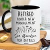 WHIDOBE Retired Mug Retired Under New Management See Grandson For