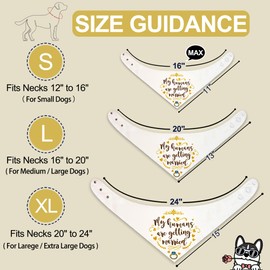 THLOH My Humans are Getting Married Dog Bandana - Wedding Pet Scarf, Engagement Gift - Silky Satin, White, X-Large