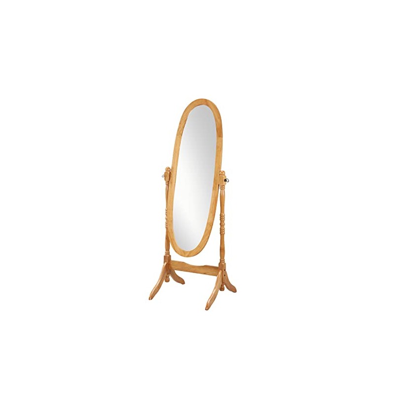 Roundhill Furniture Traditional Queen Anna Style Wood Floor Cheval Mirror,