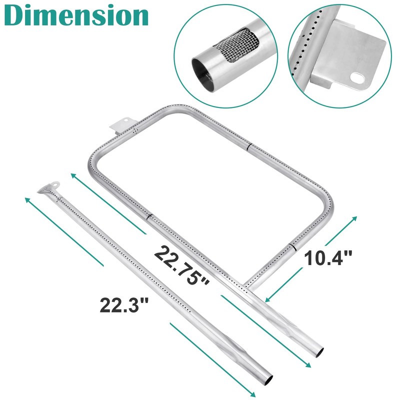 65032 Grill Burner Tube, 7646 Cast Iron Grates and 6506