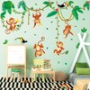 DECOWALL WL4-2013 Monkey Climbing Tree Wall Decals Jungle Animals Wall