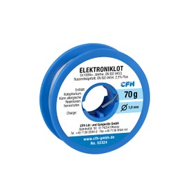 CFH CFH Elektroniklot EL 324, ? 1,0 mm - L?tzinn mit Flussmittel bleifrei 70 g, Ideales Lot fr pr?zise Feinl?tungen in der Elektronik und Elektrotechnik, Made in Germany