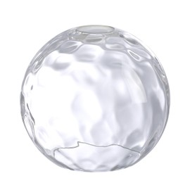 Aspen Creative 28009-63-1 Clear Hammered Glass Shade for Pendant Lights, Wall Sconces, and Lamp Posts, 1-7/8" Fitter Size, 6-5/8" High x 7-1/8" Diameter