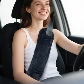 RoamReady Rounded Corners Seat Belt Pillow for Post Heart Surgery