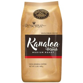 Gold Coffee Kanaloa Blend Medium Roast Whole Bean Coffee, 2lbs - Pack of 1